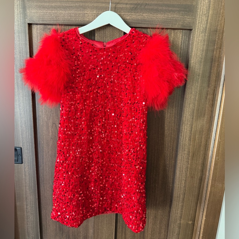 Lola + The Boys Ruby Feather Dress